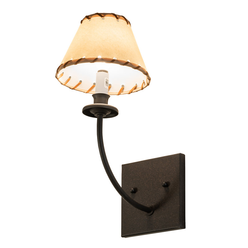 Rustic Bronze Lodge-Inspired Dimmable Wall Sconce