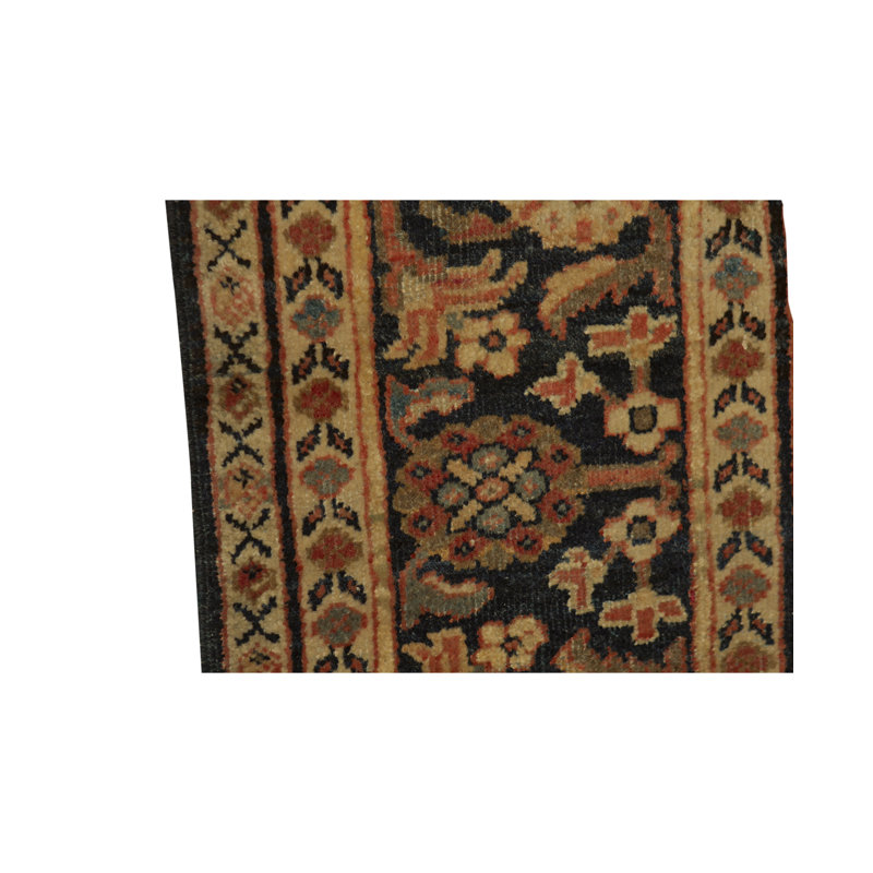 Hand-Knotted High-Quality Black and Brown Area Rug