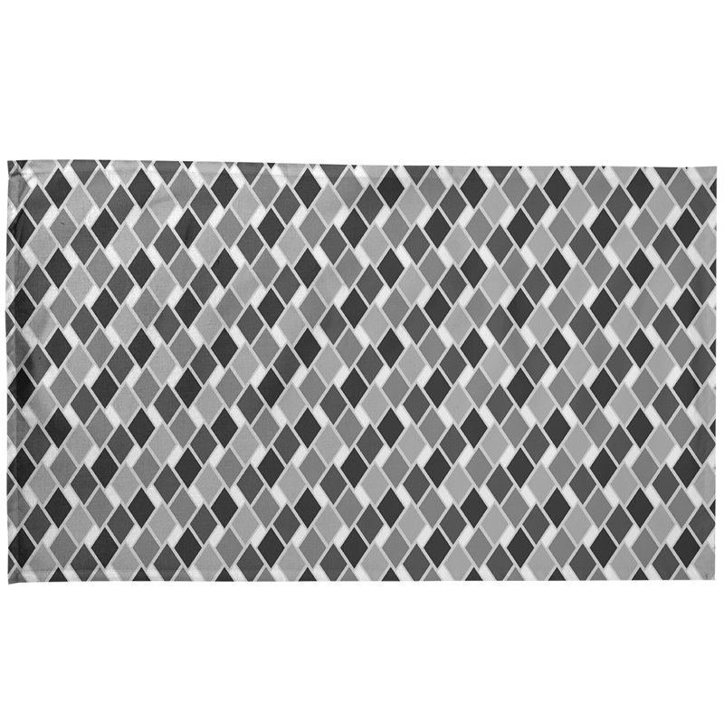 Serviette de thé rétro diamants Mcguigan, Noir, Sergé de coton