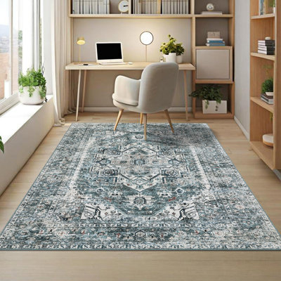 Tapis floral lavable Boyce