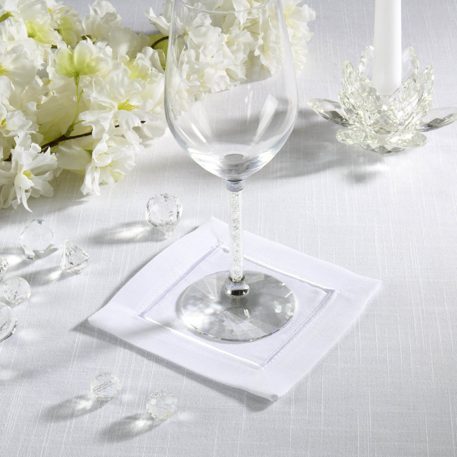 Odelle Reversible Napkin, 6"x6", Platinum