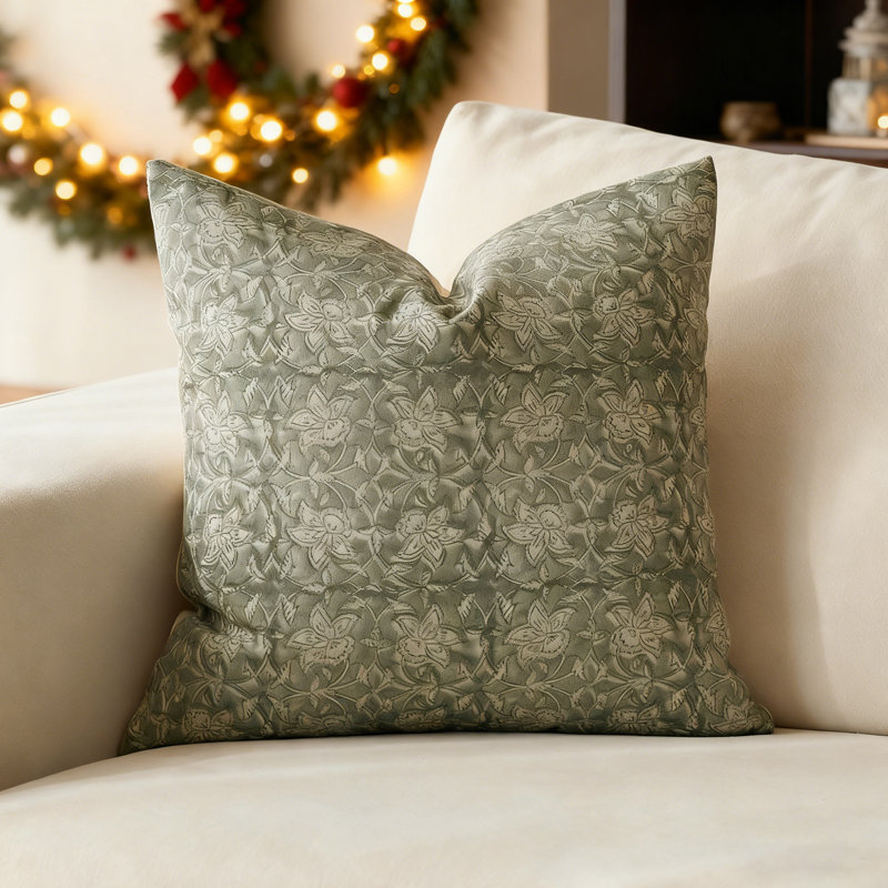 Housse de coussin Pienza, Dusty Green, 18"H x 18"W