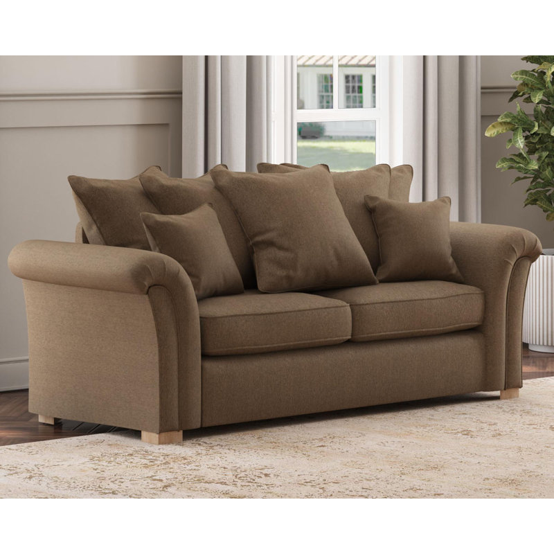 Castleacre Three Seater, Scatter Back, Nutmeg