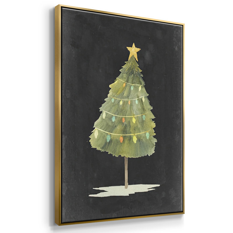 " Christmas Glow I ", Gold, 41" H x 27" W x 1.5" D
