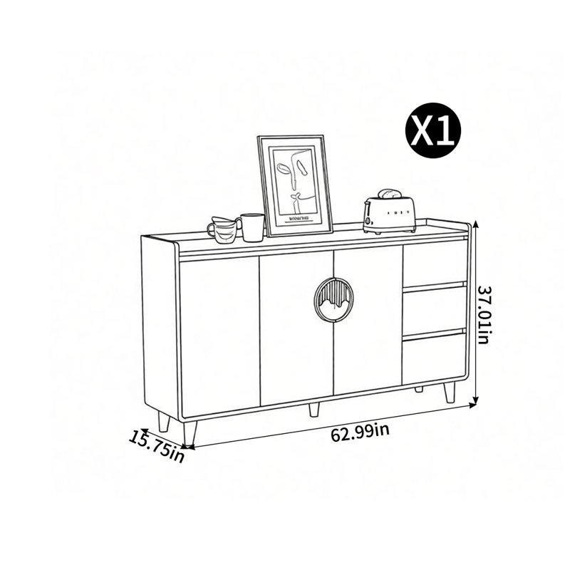 Armoire de rangement pour chaussures, Brun / Blanc, H 37,01 po x l 62,99 po x P 15,75 po