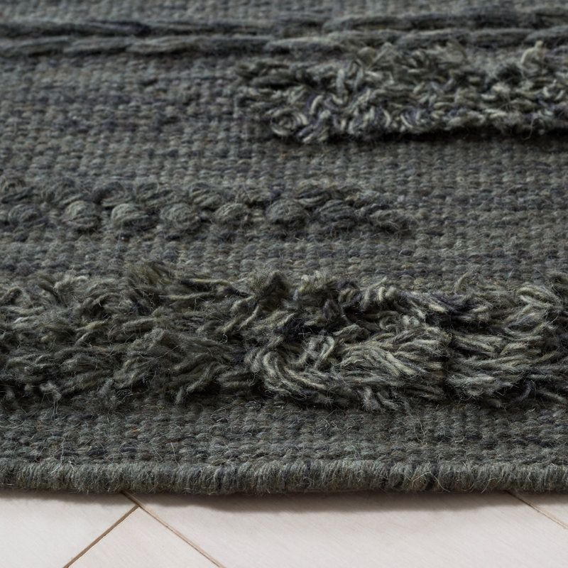 Vermont Charcoal and Ivory Hand-Knotted Wool Area Rug