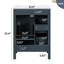 Meuble-lavabo 24 po avec lavabo en céramique