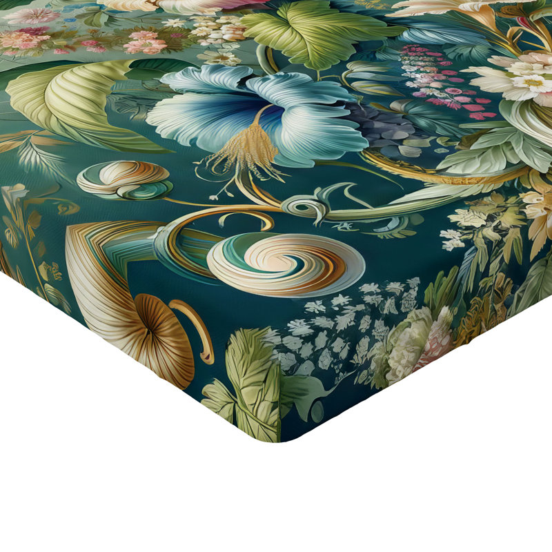 Drap-housse floral Ambesonne, Drap-housse de taille très grand