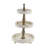 Neill White Wood 3 Level Tiered Server 15" x 15" x 24"