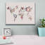 «World Map Flowers (Light)» par Design Fabrikken, art mural épique sur toile 16 po x 12 po-102013646