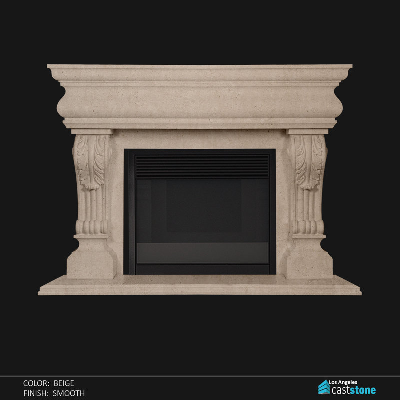 Narat Fireplace Surround, Beige Smooth