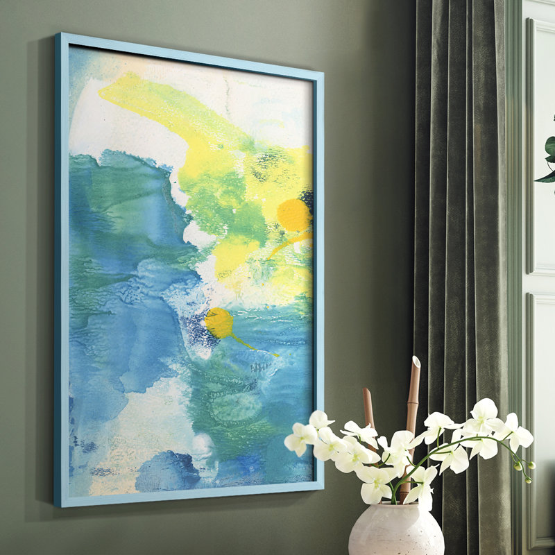 «Early Dream II», reproduction encadrée - bois massif, H 10 po x l 8 po, Bleu