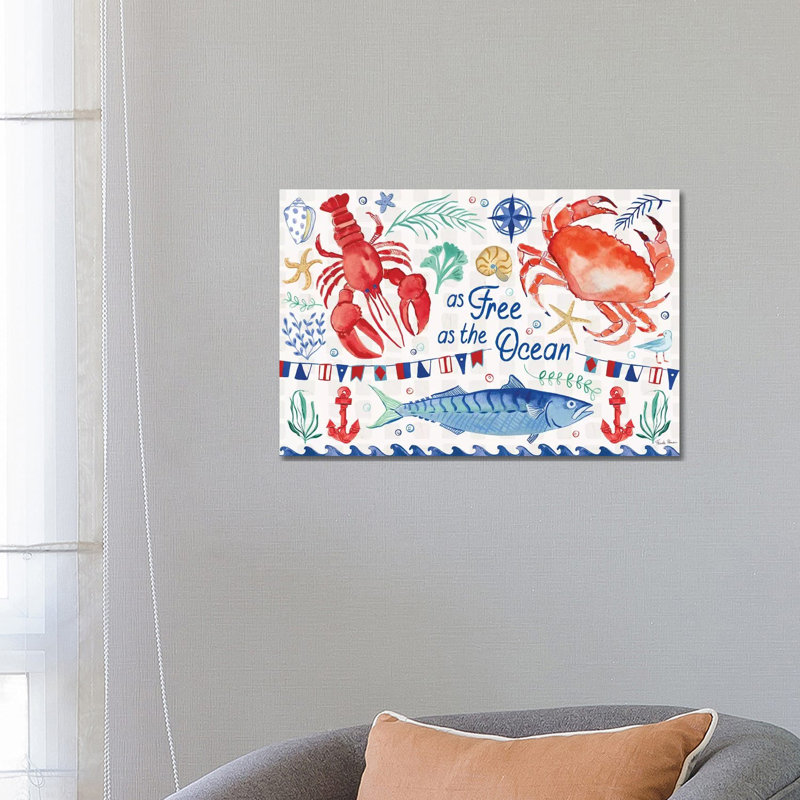 Maritime Delight I by Farida Zaman - Wrapped Canvas Print, 66.04 cm H x 45.72 cm W x 1.91 cm D