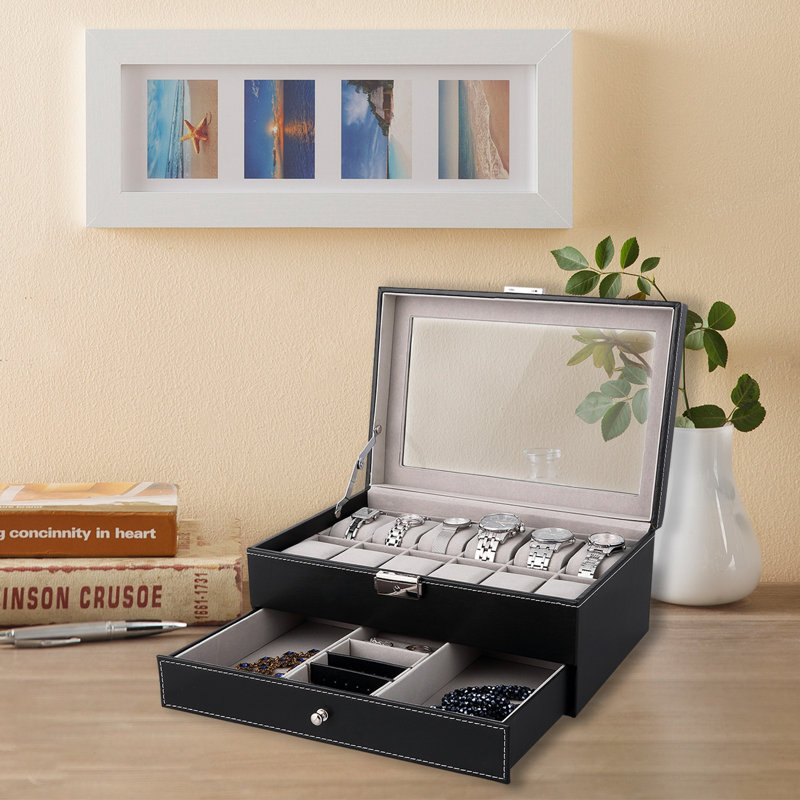 12 Slots Watch Box with Drawers