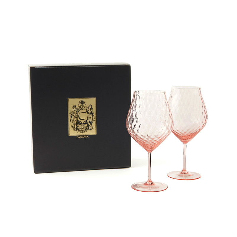 Phoebe Crystal Red Wine Glass, Rose