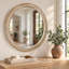 Miroir mural décoratif rond de 31,5 pouces avec rotin tressé-1700380792