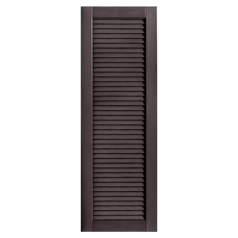 Paire de volets à persiennes droites, 31 po, 16 po, Chocolat
