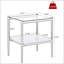Ensemble de 3 tables basses et tables de bout modernes en verre trempé, panneau de fibres à densité moyenne durable pour le salon-1892996231