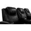 Siège de cinéma inclinable électrique en cuir véritable de 62 po de largeur avec porte-gobelet-59936461