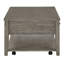 Ihan Antique Grey Finish Grey Fibre Cement Coffee Table With Shelf
