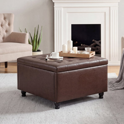 Arshi 30'' Tufted Square Storage Ottoman