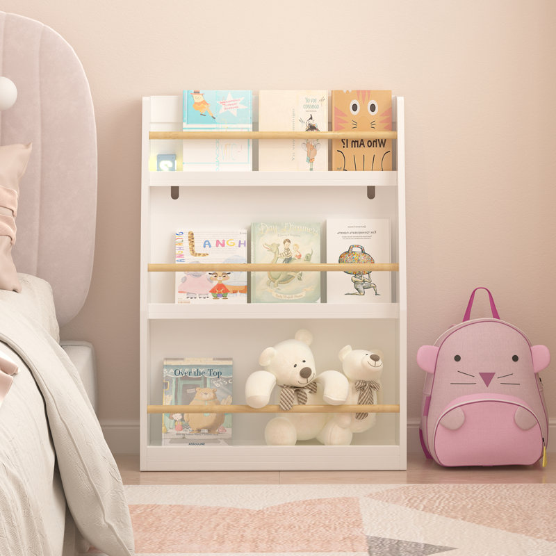 Bibliothèque pour enfants à 3 niveaux, Rose
