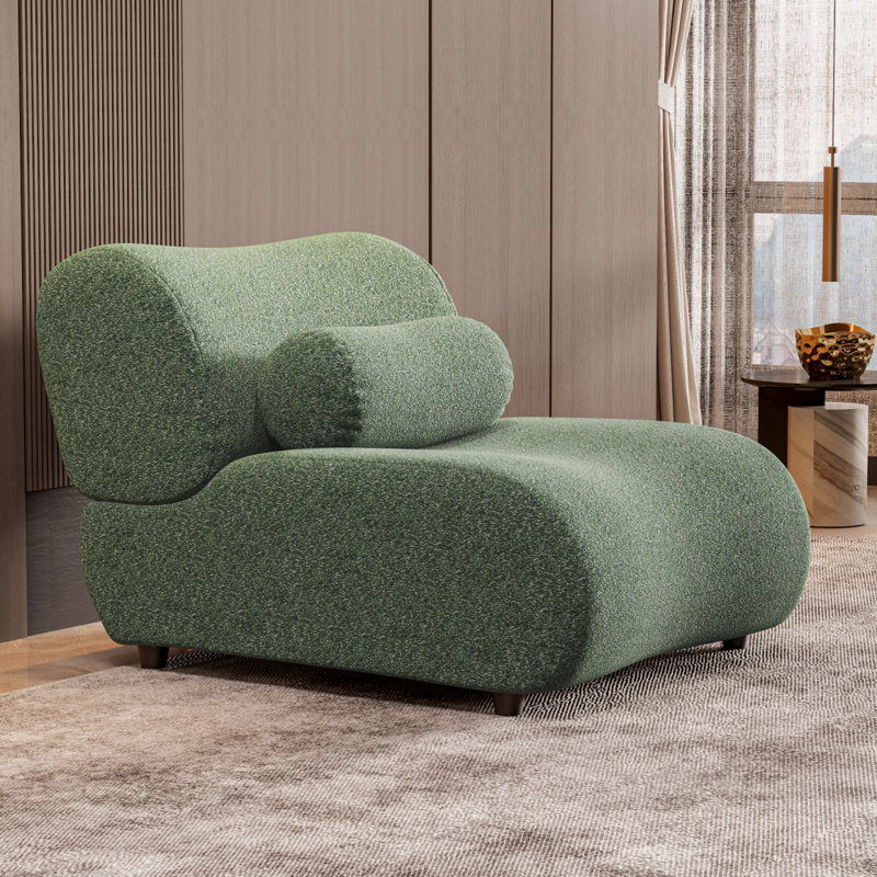 Canapé de salon modulaire en chenille Boneless, Vert