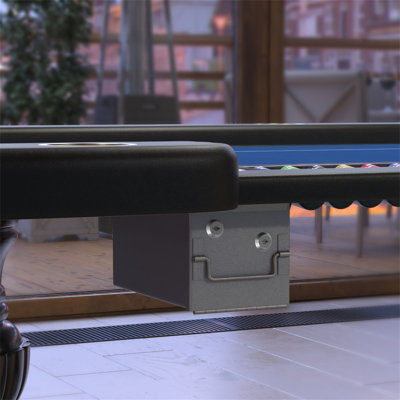 Table de poker INO Design 95 "pour jeux de casino avec base de piédestal en acier inoxydable