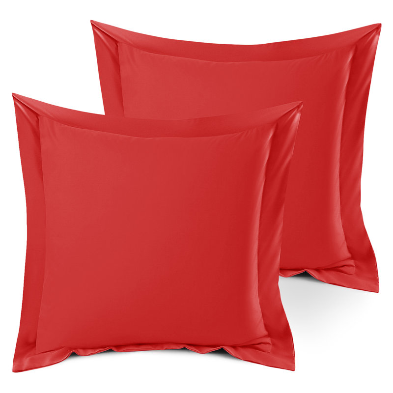 Taie décorative 100% polyester , 18 po x 18 po, Rouge cerise