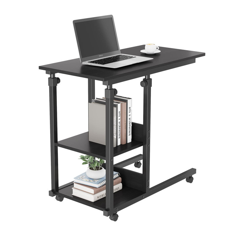 Amariah Wheel End Table, Black