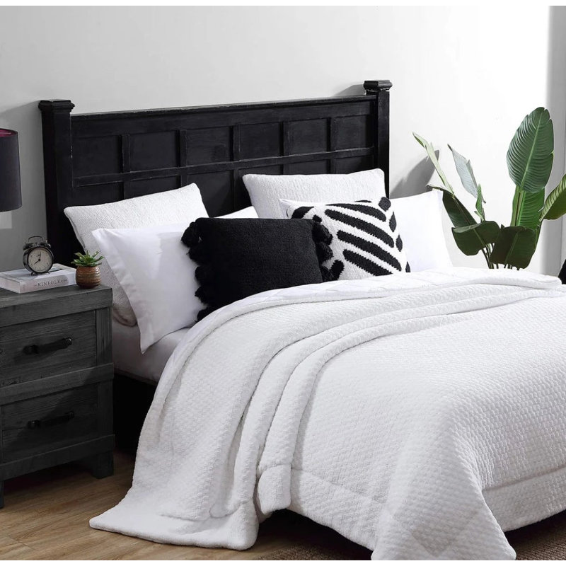 Pom Pom Square Pillow Cover & Insert, Black