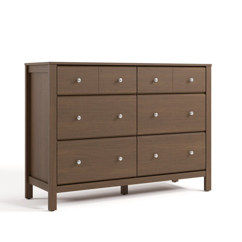 Commode double 6 tiroirs Horizon, Noisette