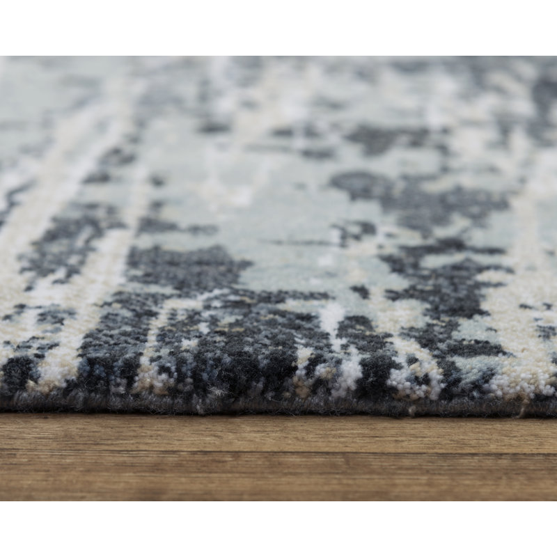 Tapis tissé à la machine 100% polyester recyclé hybride, Tapis de couloir 2 pi 6 po x 8 pi