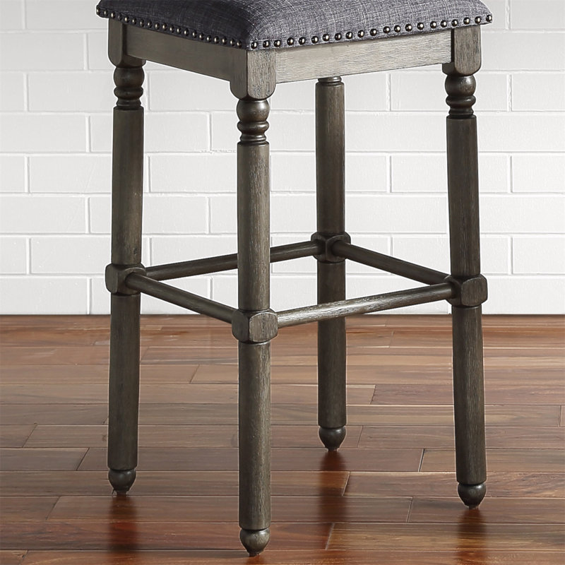 Tabourets de bar en bois Arnhem, ensemble de 2, Gris, Gris