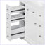 Meuble-lavabo moderne avec armoire et six tiroirs-102527765