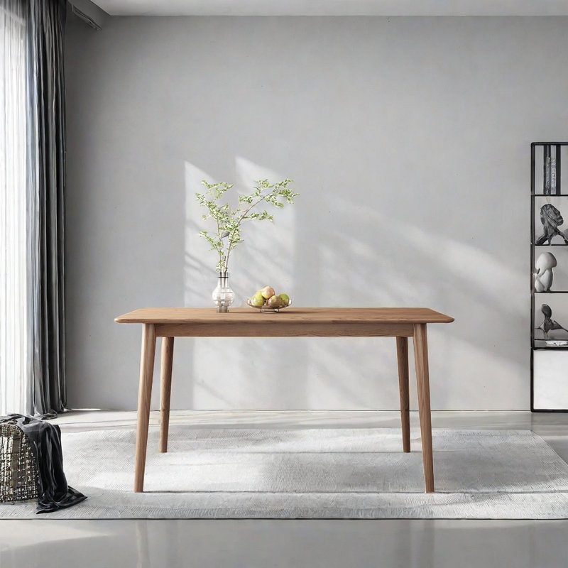Hagenah Ash Solid Wood Dining Table, 29.72"H x 55.11"L x 31.49"W 
