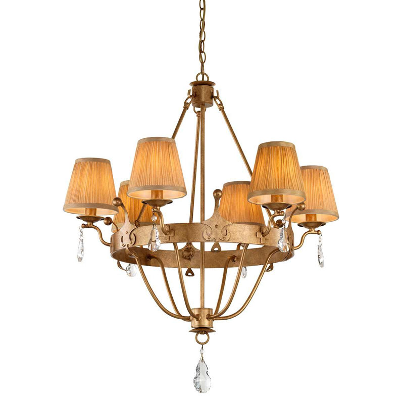 Augill 6 - Light Waggon Wheel Chandelier