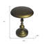 Table d'appoint ronde élégante en or 18,5 po avec piédestal en aluminium durable