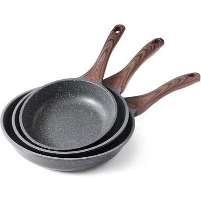 Ensemble de poêles à frire antiadhésives 3 pièces SENSARTE, 8 + 9,5 + 11 pouces