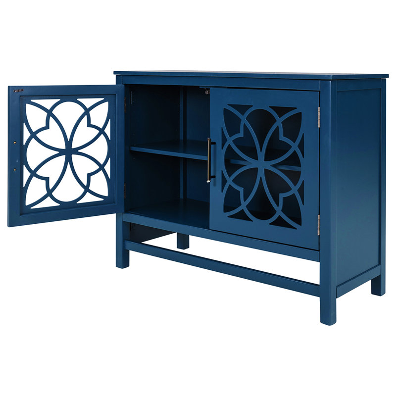 Buffet décoratif 2 portes Beudan, Bleu marine
