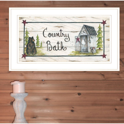 «Country Bath» par Mary Ann June - reproduction de photo encadrée sur papier