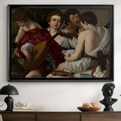 The Musisans-Caravaggio-Toile tendue avec châssis-c. 1595