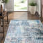 Abstract Area Rug in Gray/Blue