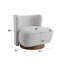 Fauteuil d'appoint en tweed gris Lisa