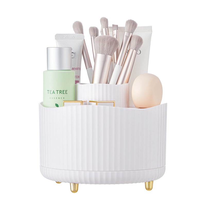 Plastic Makeup Organiser, White