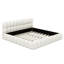 Très grand lit plateforme tapissier, lit bas avec tête de lit en tissu épais, cadre de lit au sol avec structure solide-615384926