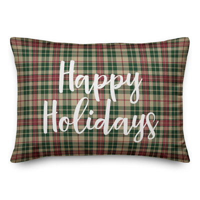  Coussin Happy Happy in Tartan