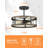 Imitation Wooden Semi Flush Mount Ceiling Light Fixture