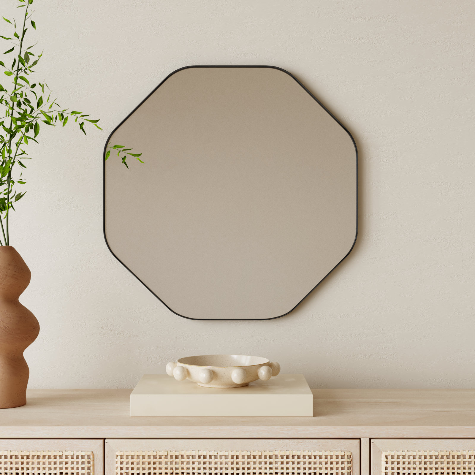 Minorca 24" Accent Mirror, Black