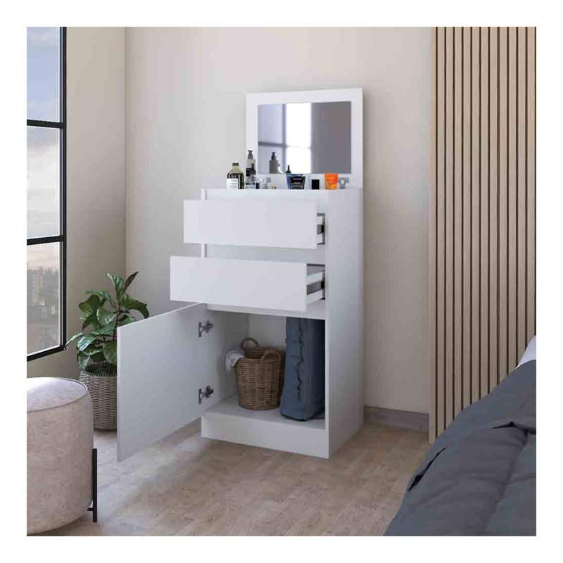 Commode Asturias, boîte à bijoux, finition blanche